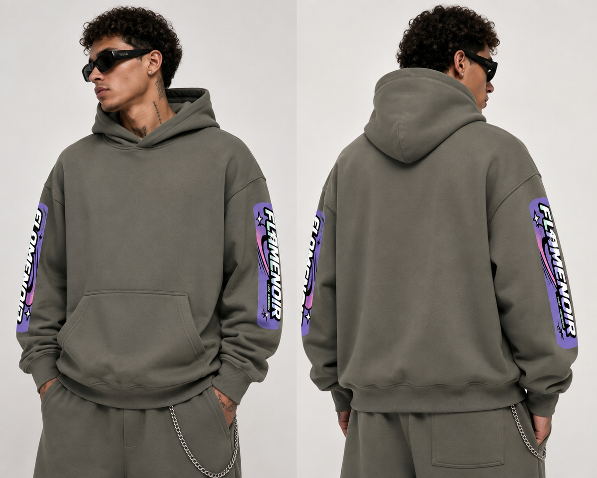 "BASIC 2" Fleeced Boxy Hoodie