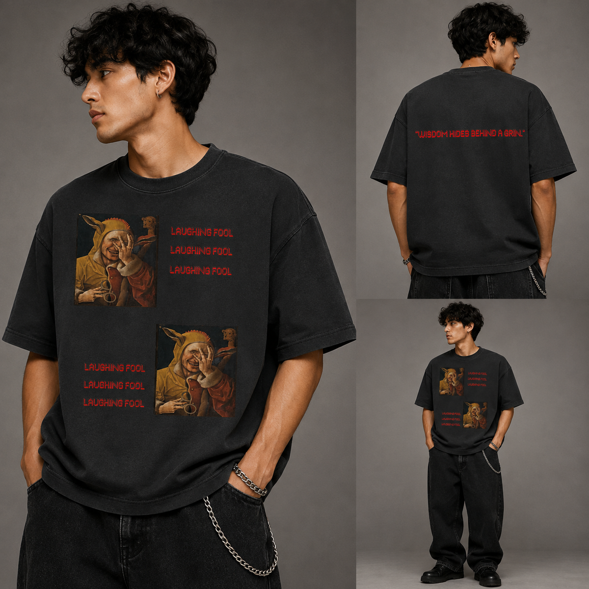 "LAUGHING FOUL" Heavyweight Earth Tone T-Shirt