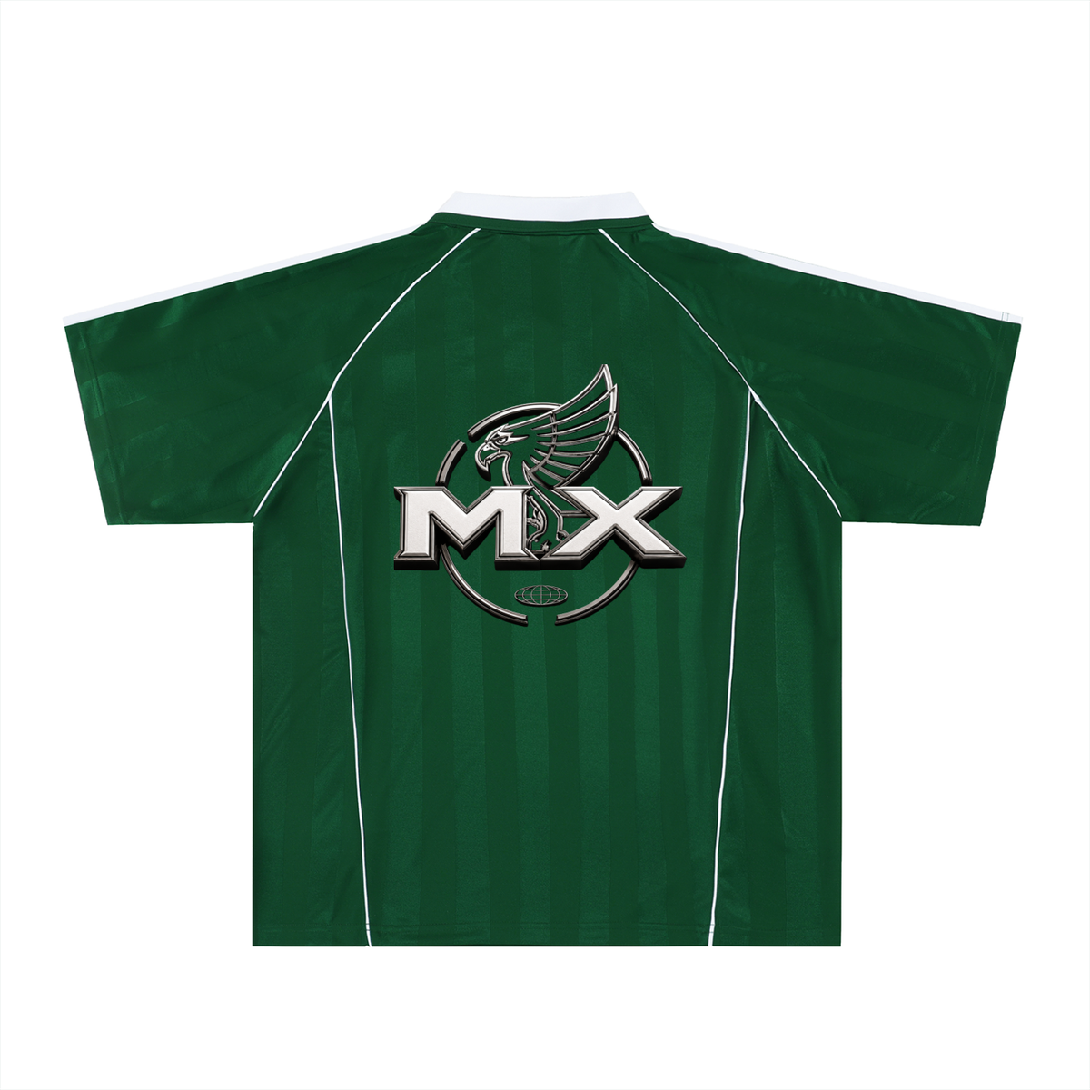 "MEXICO" Shadow Stripe Collared Soccer Jersey
