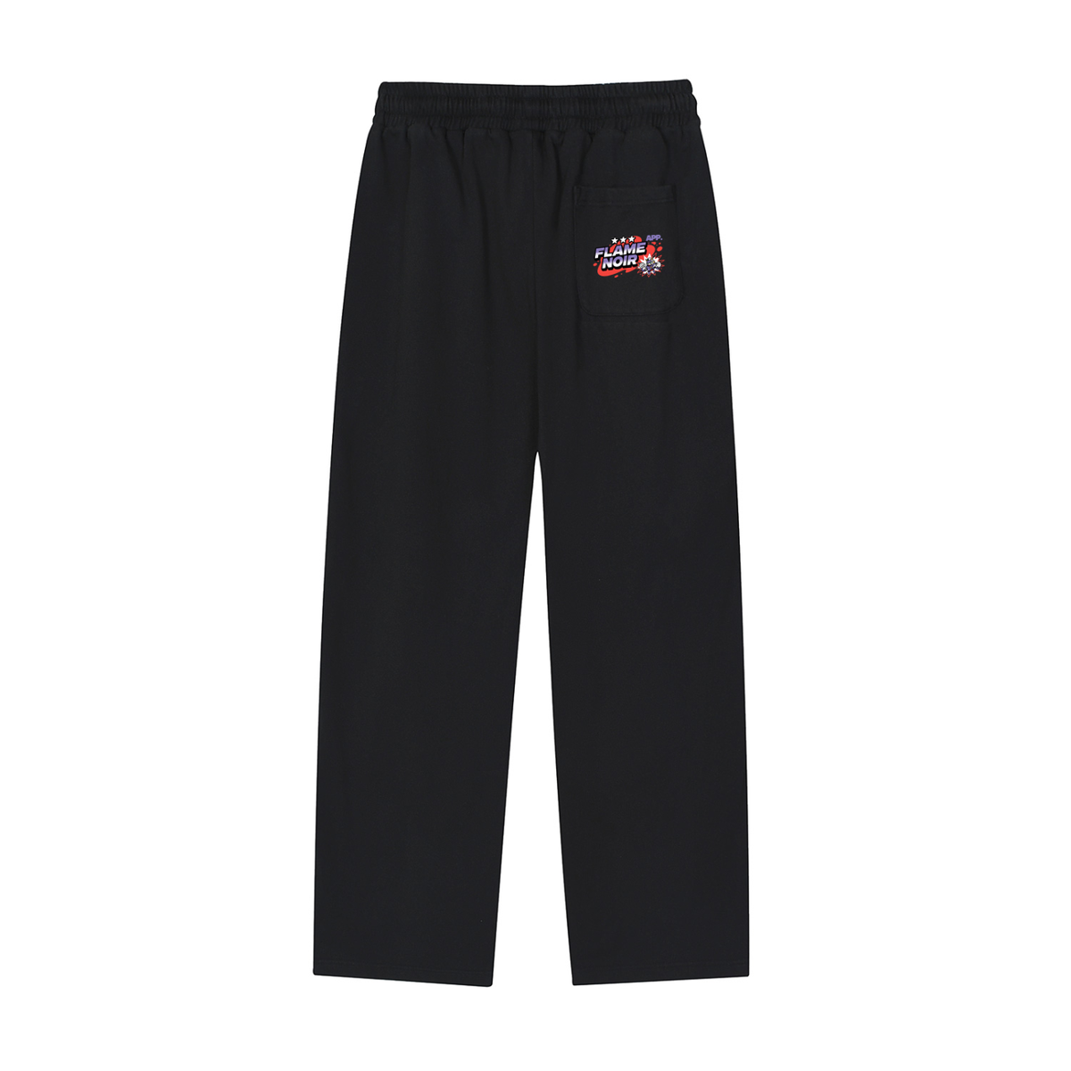"FLAMENOIR" Reflection Striped Straight-Leg Sweatpants