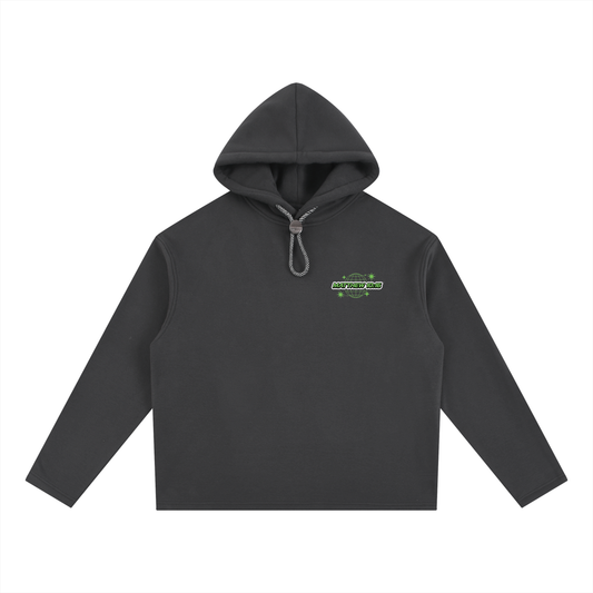 "GIRL AND DEATH" Oversized Fleece Hoodie