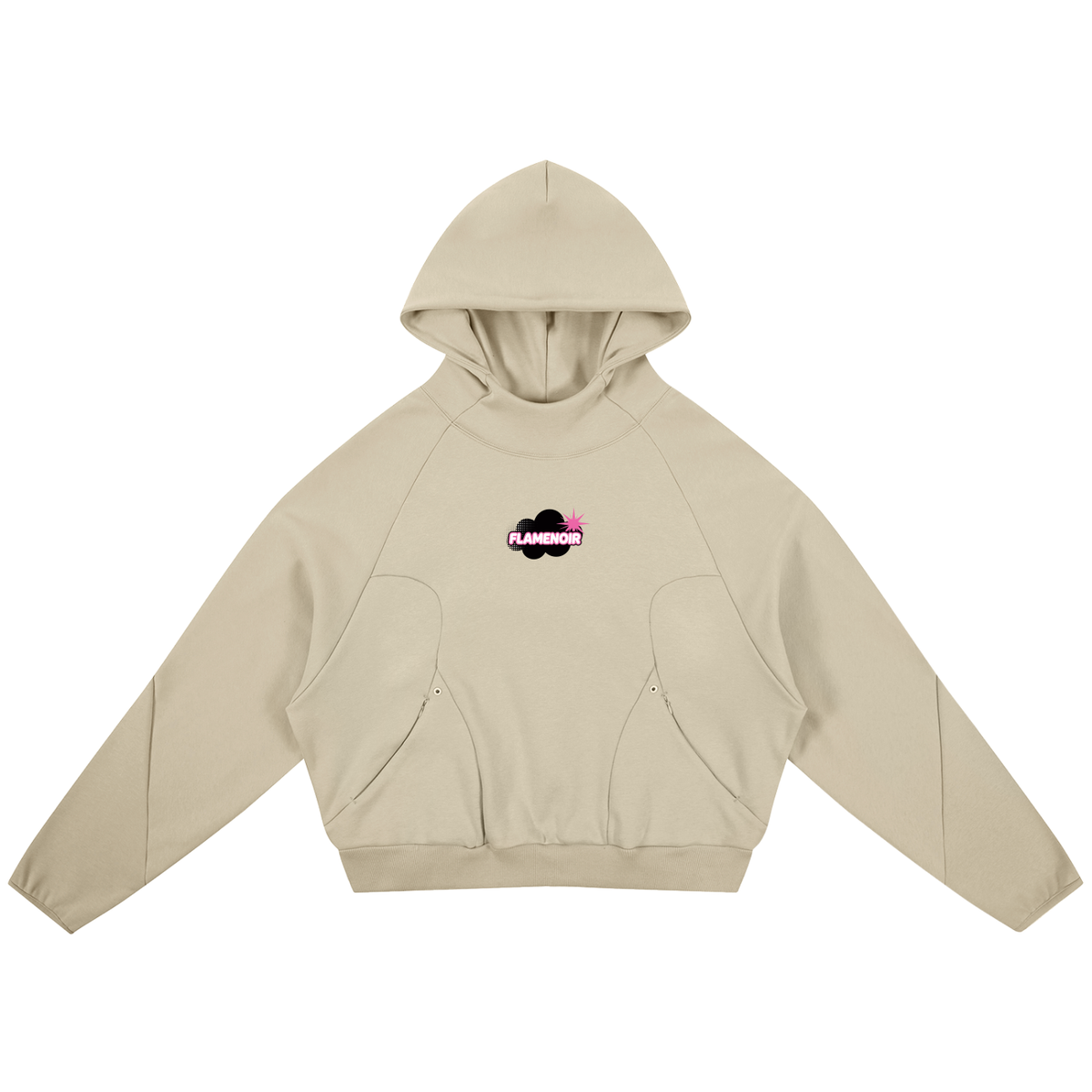 "WINTER" Curved Panel Raglan Hoodie