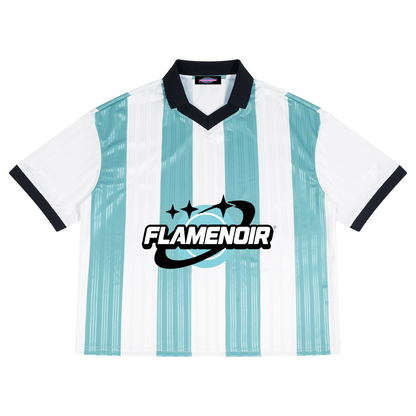"ARGENTINA" Unisex Boxy Striped Collared Soccer Jersey