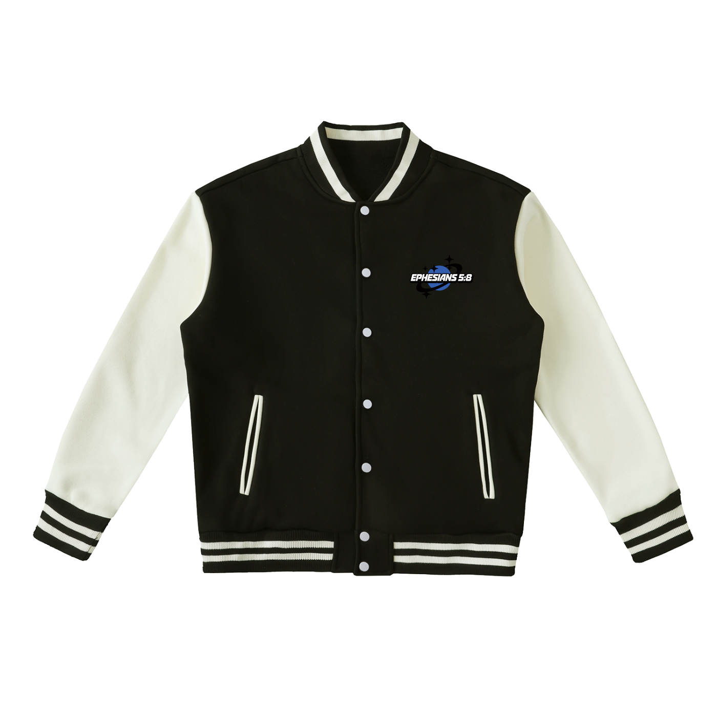 "LORD" Two-Tone Fleeced Varsity Jacket