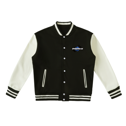 "LORD" Two-Tone Fleeced Varsity Jacket