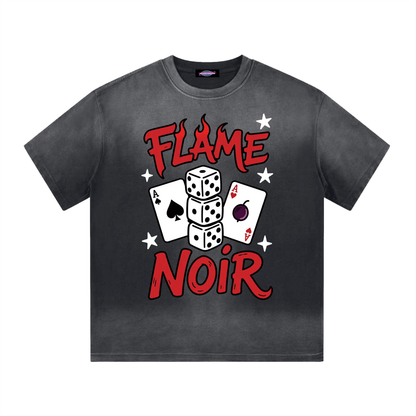 “FEELIN LUCKY” Shape Gradient Washed T-Shirt