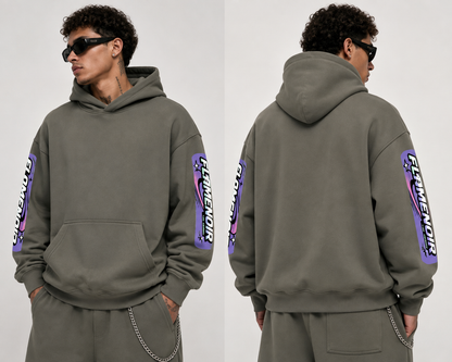"BASIC 2" Fleeced Boxy Hoodie