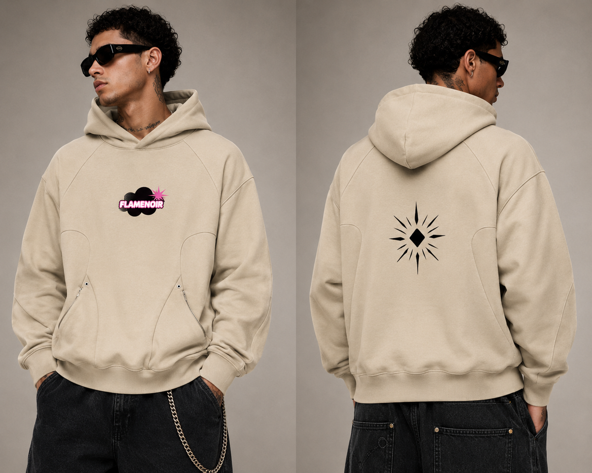 "WINTER" Curved Panel Raglan Hoodie
