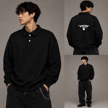 "VOID" POLO SWEATSHIRT