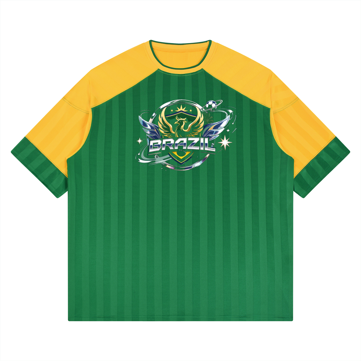 "BRAZIL" Unisex Striped Raglan Jersey