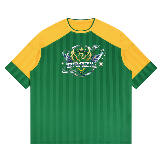 "BRAZIL" Unisex Striped Raglan Jersey